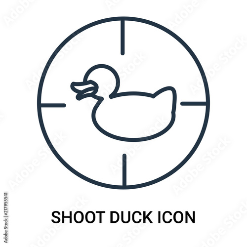 shoot duck icon isolated on white background. Modern and editable shoot duck icon. Simple icons vector illustration.