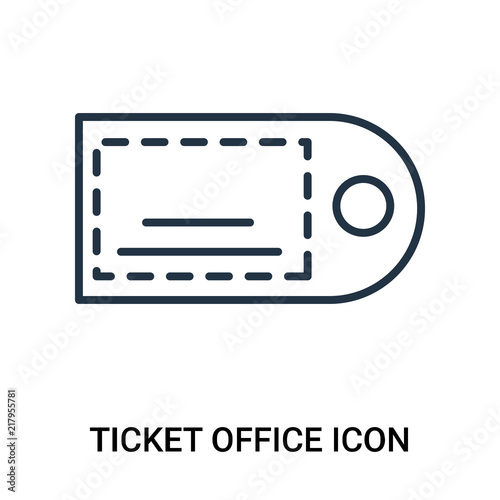 ticket office icon isolated on white background. Modern and editable ticket office icon. Simple icons vector illustration.