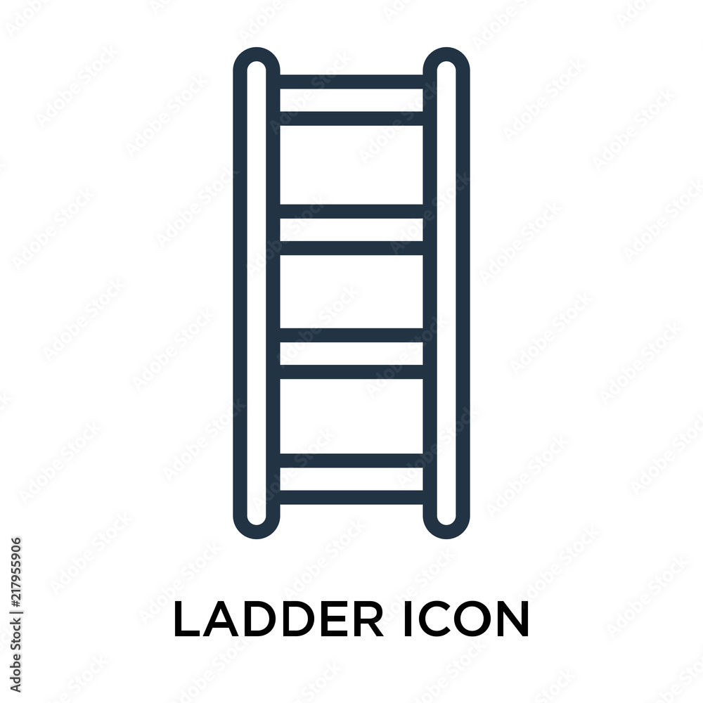 ladder icon isolated on white background. Simple and editable ladder icons. Modern icon vector illustration. ladder icon isolated on white background. Simple and editable ladder icons. Modern icon vector illustration.