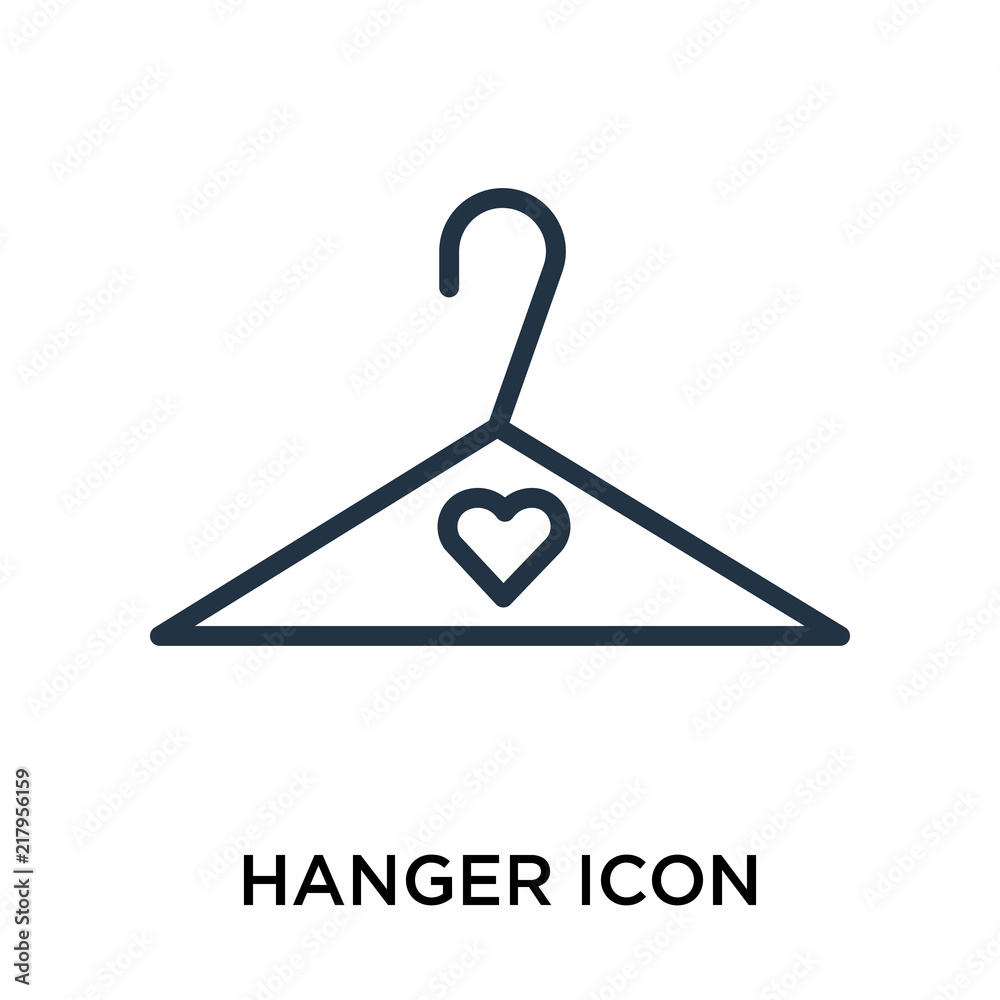 Obraz premium hanger icon isolated on white background. Simple and editable hanger icons. Modern icon vector illustration.