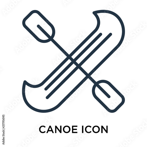 canoe icons isolated on white background. Modern and editable canoe icon. Simple icon vector illustration.