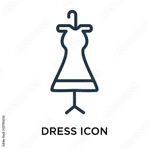 dress icon isolated on white background. Simple and editable dress icons. Modern icon vector illustration.