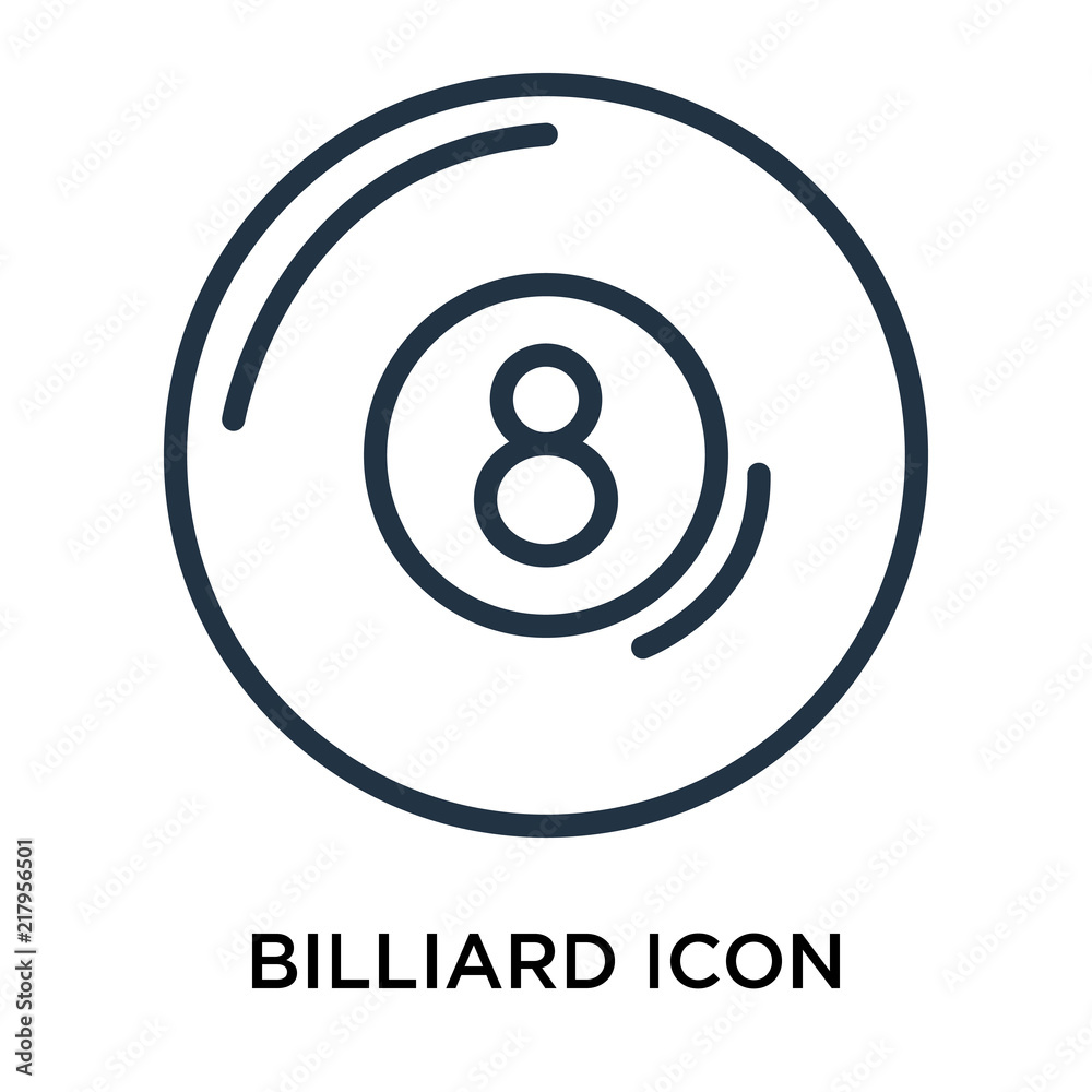 billiard icons isolated on white background. Modern and editable billiard icon. Simple icon vector illustration.