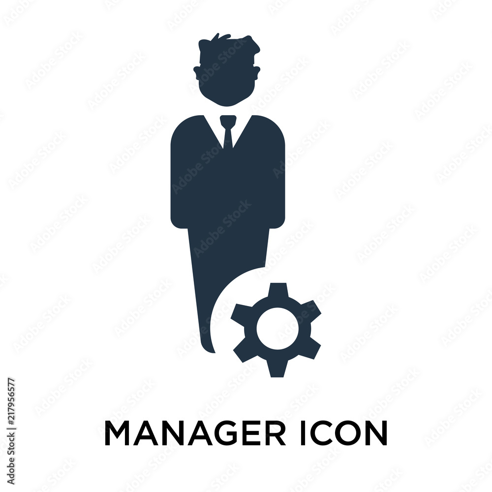 manager icon isolated on white background. Simple and editable manager icons. Modern icon vector illustration. manager icon isolated on white background. Simple and editable manager icons. Modern icon vector illustration.