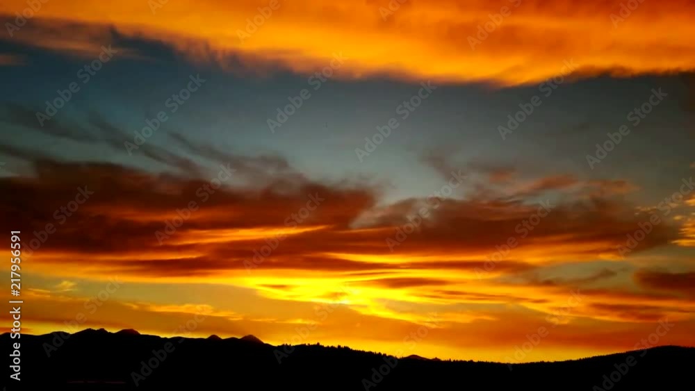 Panning across the skyline at sunset in Bend Oregon. Pan ends at the recognizable smoke stacks of the Old Mill. Panning across the skyline at sunset in Bend Oregon. Pan ends at the recognizable smoke stacks of the Old Mill.