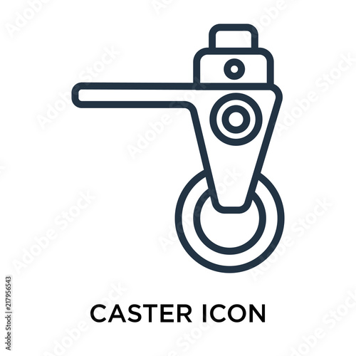 caster icon isolated on white background. Simple and editable caster icons. Modern icon vector illustration.