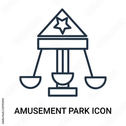 amusement park icon isolated on white background. Modern and editable amusement park icon. Simple icons vector illustration.