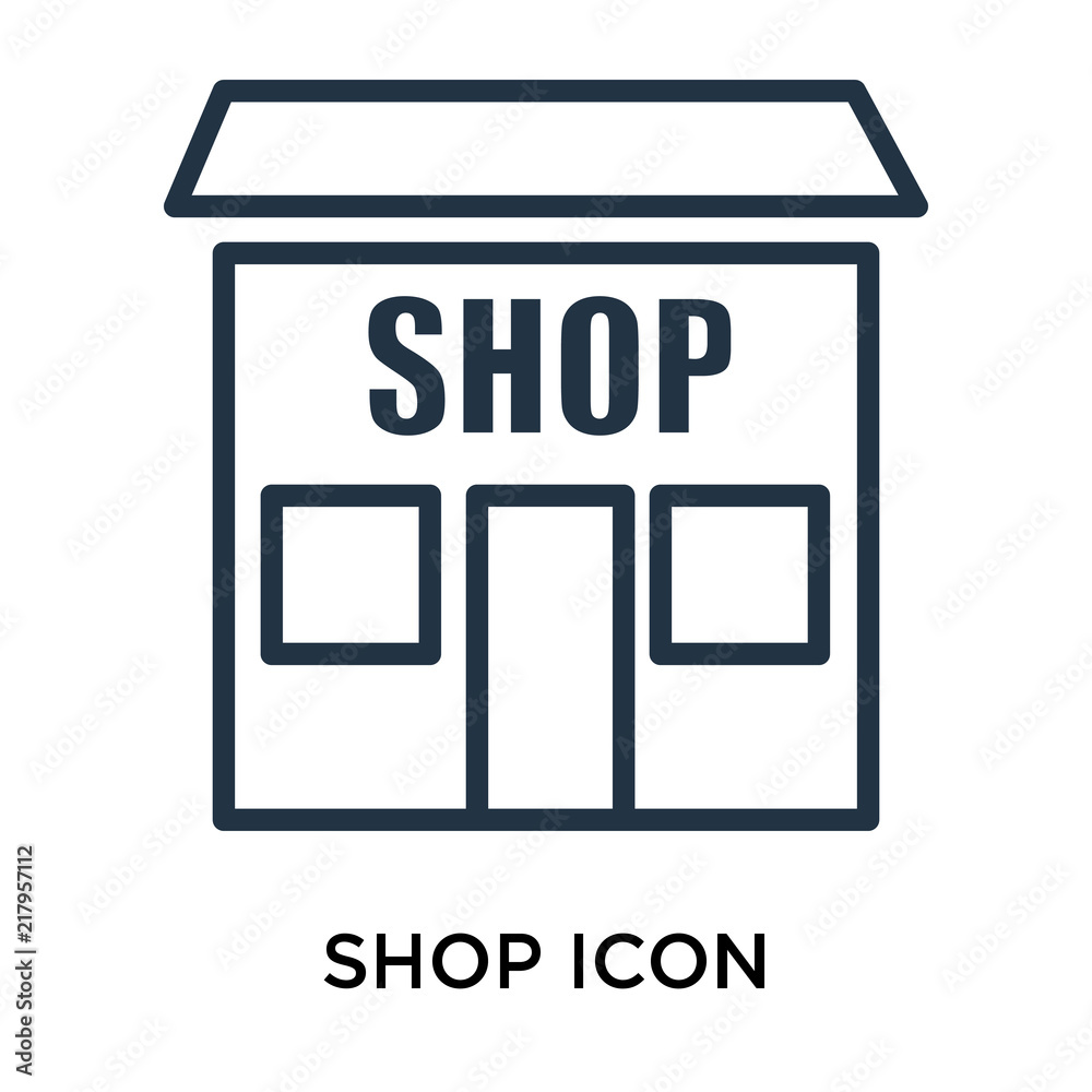 shop icon isolated on white background. Simple and editable shop icons. Modern icon vector illustration. shop icon isolated on white background. Simple and editable shop icons. Modern icon vector illustration.