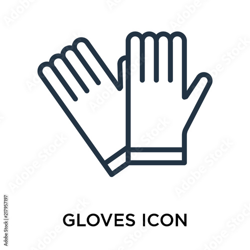 gloves icon isolated on white background. Simple and editable gloves icons. Modern icon vector illustration.