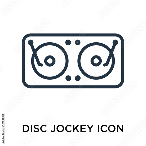 disc jockey icons isolated on white background. Modern and editable disc jockey icon. Simple icon vector illustration.