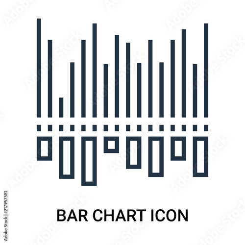 bar chart icon on white background. Modern icons vector illustration. Trendy bar chart icons