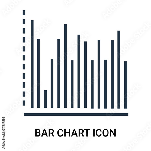 bar chart icon on white background. Modern icons vector illustration. Trendy bar chart icons