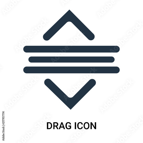 drag icon isolated on white background. Modern and editable drag icon. Simple icons vector illustration.