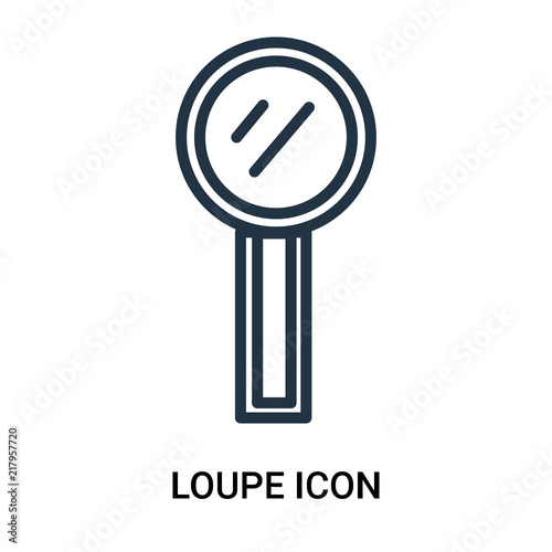 loupe icon isolated on white background. Modern and editable loupe icon. Simple icons vector illustration.