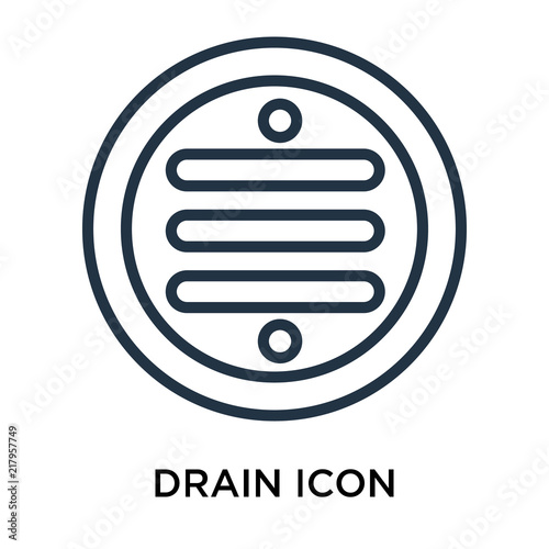 drain icon isolated on white background. Simple and editable drain icons. Modern icon vector illustration.