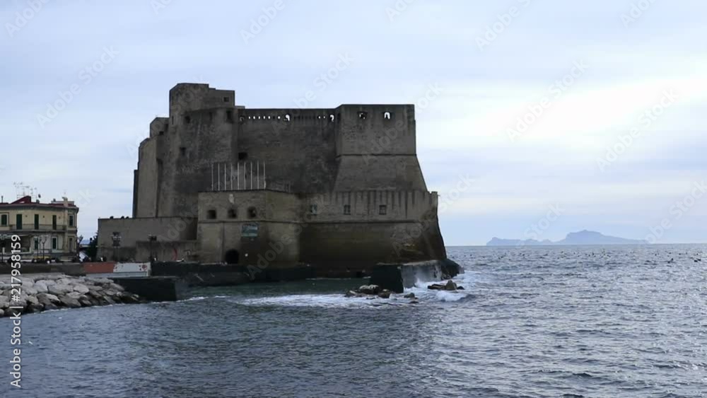Castel dell'Ovo (Egg Castle) is a seaside castle on the Gulf of Naples in Italy Castel dell'Ovo (Egg Castle) is a seaside castle on the Gulf of Naples in Italy