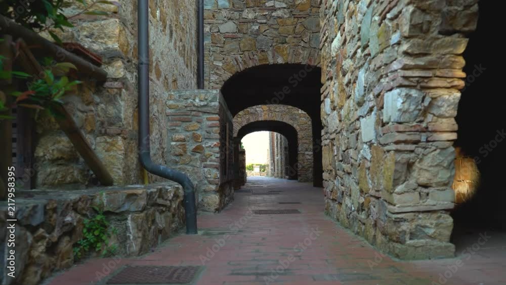 Tuscany, Italy. Passage in old ancient fortress Tuscany, Italy. Passage in old ancient fortress