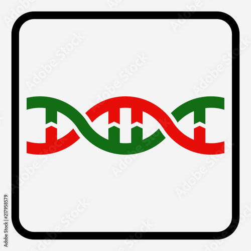 Coloured outline biotechnology pixel perfect vector icon