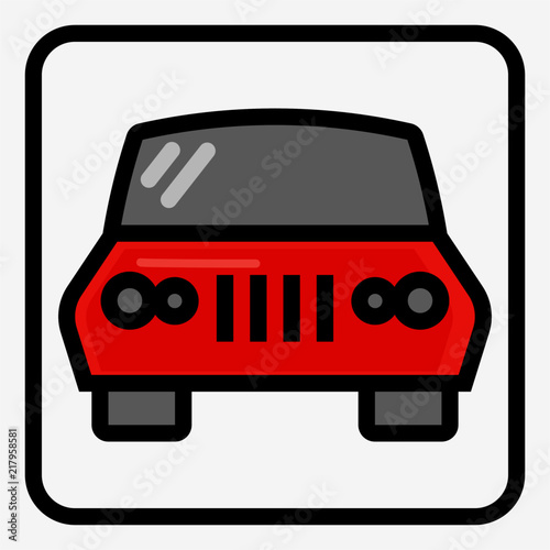 Coloured outline Automotive Industry pixel perfect vector icon