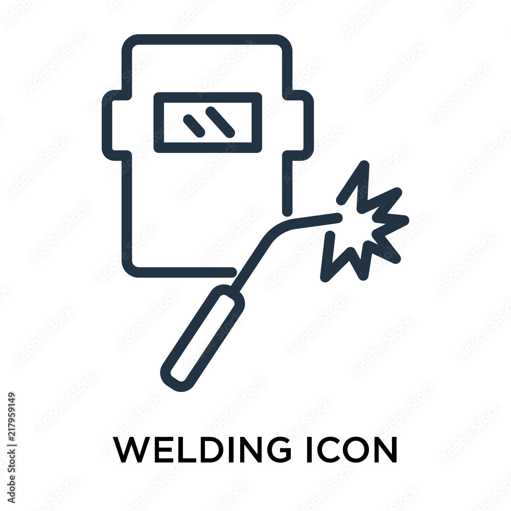 welding icon isolated on white background. Simple and editable welding