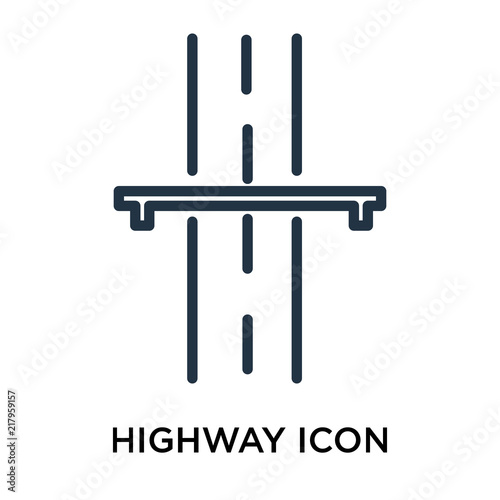 highway icons isolated on white background. Modern and editable highway icon. Simple icon vector illustration.