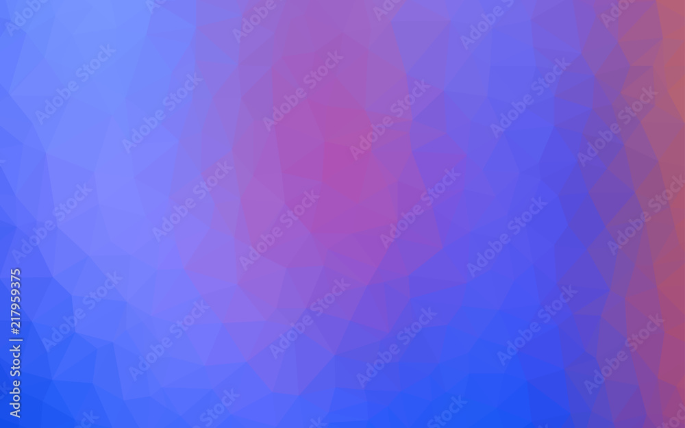 Light Blue, Red vector gradient triangles template.