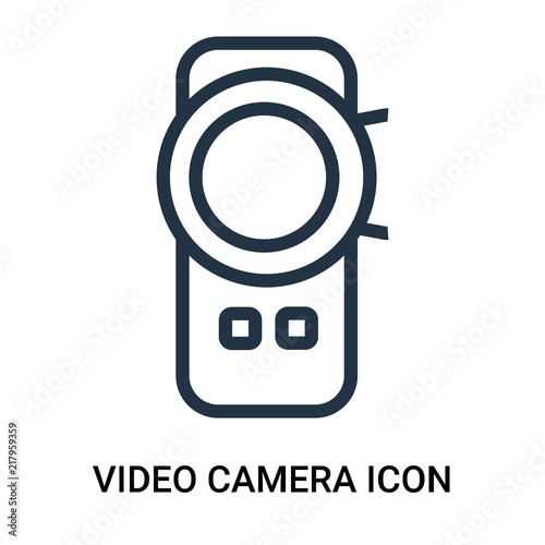 video camera icon isolated on white background. Modern and editable video camera icon. Simple icons vector illustration.