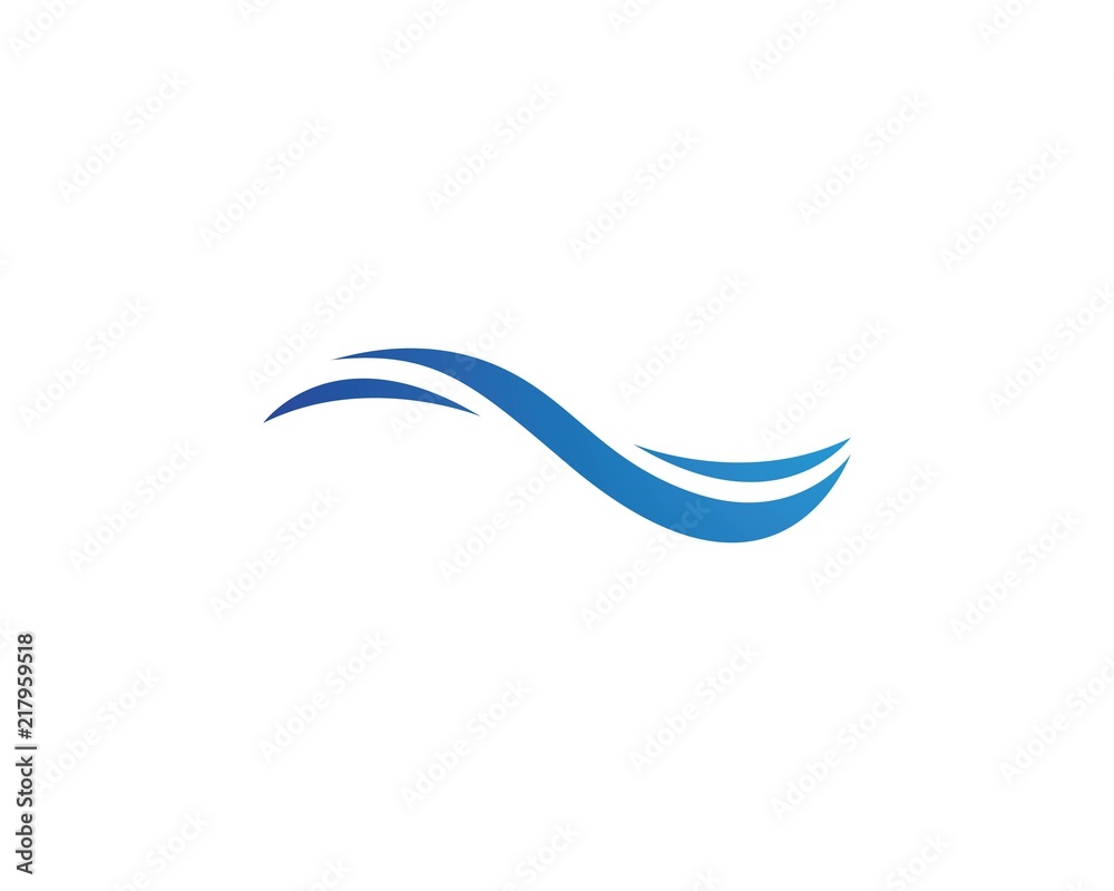 Fototapeta premium Water Wave symbol and icon Logo Template