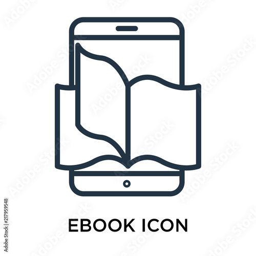 ebook icons isolated on white background. Modern and editable ebook icon. Simple icon vector illustration. photo