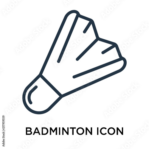 badminton icons isolated on white background. Modern and editable badminton icon. Simple icon vector illustration.