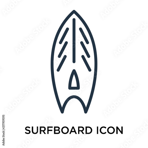 surfboard icons isolated on white background. Modern and editable surfboard icon. Simple icon vector illustration.