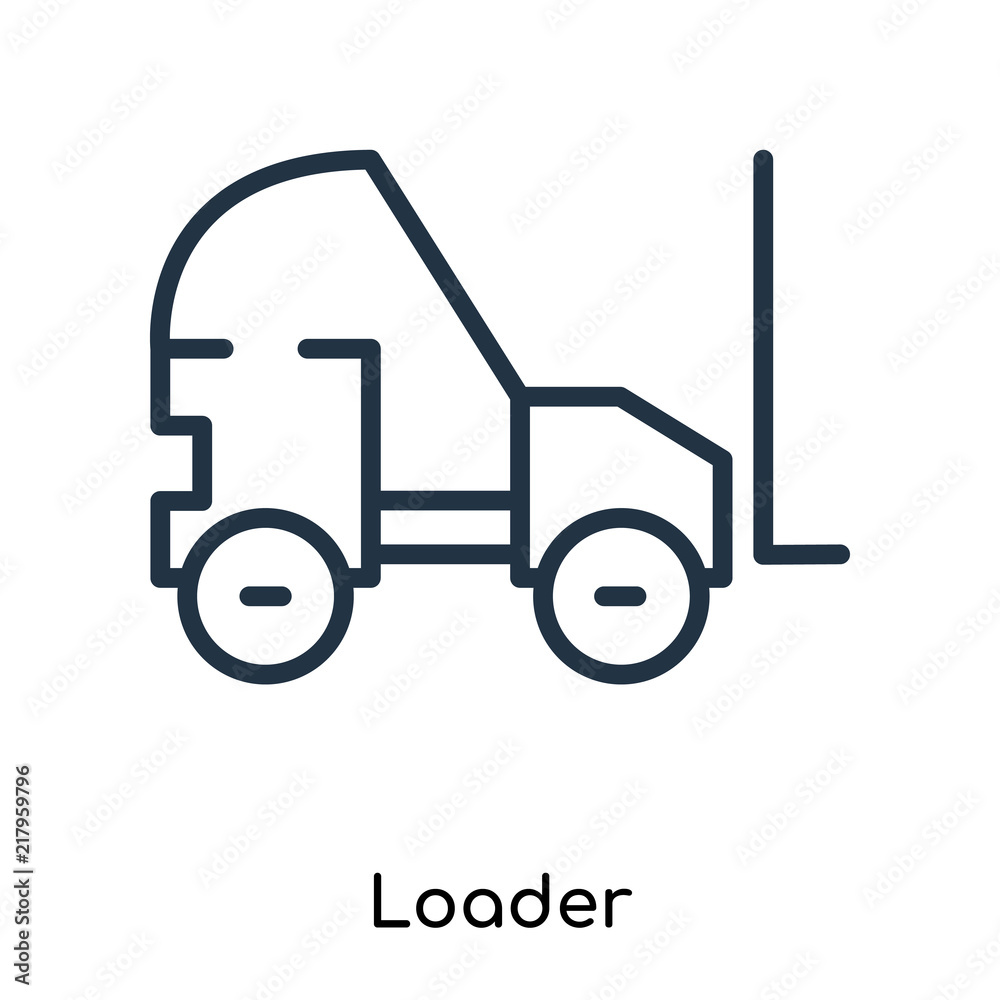 Loader icon vector isolated on white background, Loader sign , thin symbols or lined elements in outline style Loader icon vector isolated on white background, Loader sign , thin symbols or lined elements in outline style