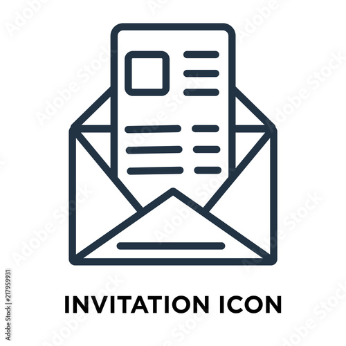 invitation icon isolated on white background. Modern and editable invitation icon. Simple icons vector illustration.