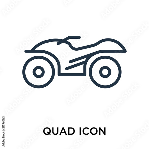 quad icons isolated on white background. Modern and editable quad icon. Simple icon vector illustration.