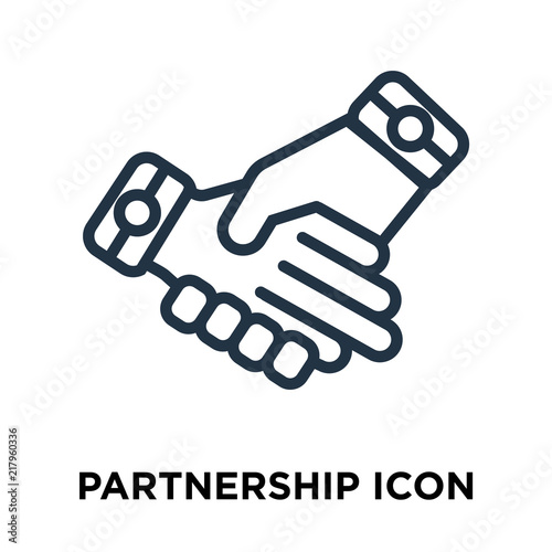 partnership icon isolated on white background. Modern and editable partnership icon. Simple icons vector illustration.