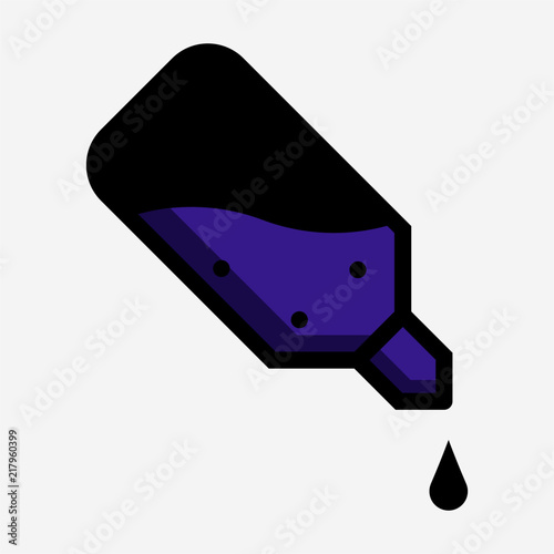 Coloured outline bactericide pixel perfect vector icon