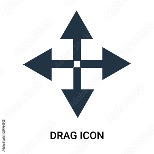 drag icon isolated on white background. Modern and editable drag icon. Simple icons vector illustration.