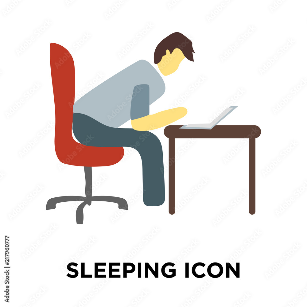 sleeping icon isolated on white background. Simple and editable sleeping icons. Modern icon vector illustration.