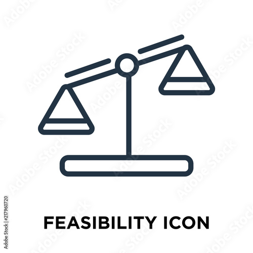 feasibility icon isolated on white background. Modern and editable feasibility icon. Simple icons vector illustration.