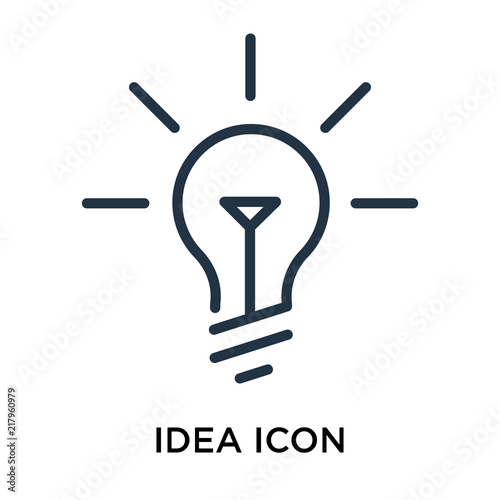 idea icons isolated on white background. Modern and editable idea icon. Simple icon vector illustration.