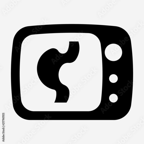 Glyph echography pixel perfect vector icon