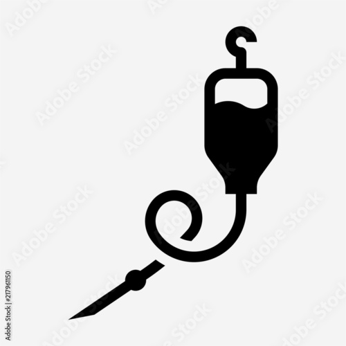 Glyph intravenous therapy pixel perfect vector icon