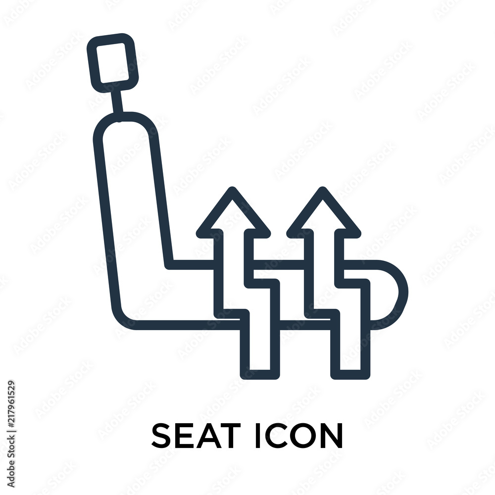 seat icon isolated on white background. Simple and editable seat icons. Modern icon vector illustration. seat icon isolated on white background. Simple and editable seat icons. Modern icon vector illustration.
