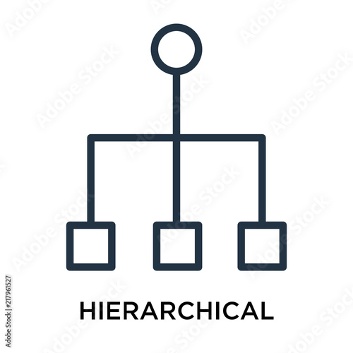 hierarchical structure icons isolated on white background. Modern and editable hierarchical structure icon. Simple icon vector illustration.