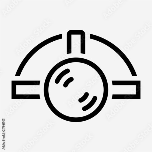 Outline headlamp pixel perfect vector icon