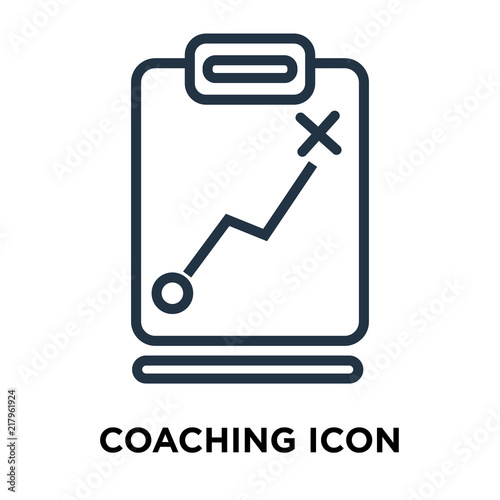coaching icon isolated on white background. Modern and editable coaching icon. Simple icons vector illustration.