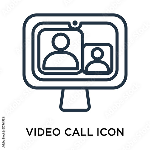 video call icons isolated on white background. Modern and editable video call icon. Simple icon vector illustration.