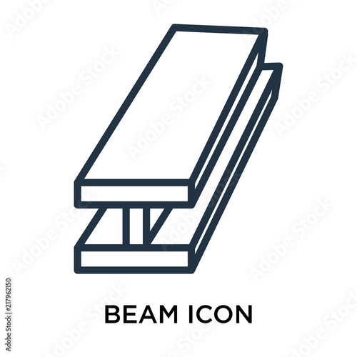 beam icon isolated on white background. Simple and editable beam icons. Modern icon vector illustration.
