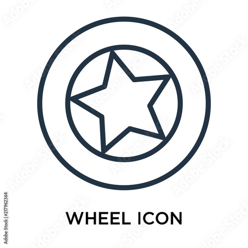 wheel icon isolated on white background. Simple and editable wheel icons. Modern icon vector illustration.
