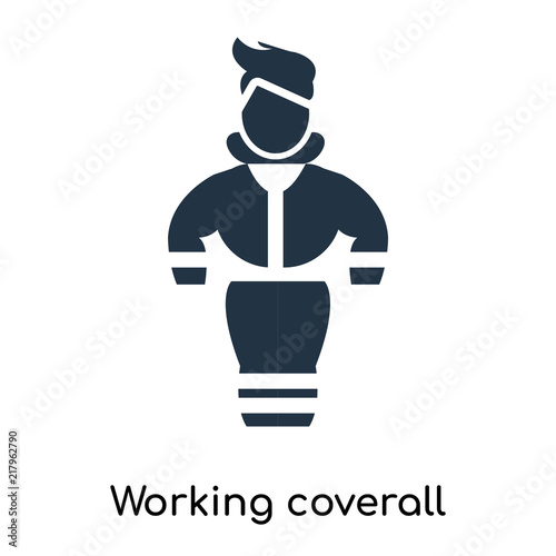 Working coverall icon vector isolated on white background, Working coverall sign , symbols or elements in filled style